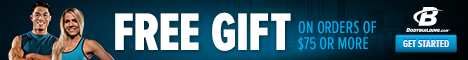 Bodybuilding.com - Free Gift On Orders Of 75$ Or More!